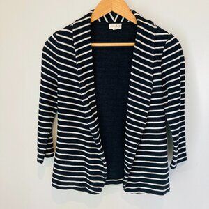Maison Jules Sao Paulo Black White Stripe Stretch Blazer